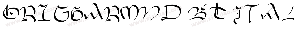 OrigGarmnd BT Italic字体转换